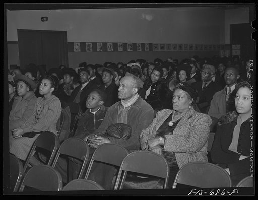 Untitled photo, possibly related to: Chicago, Illinois. Ida B. Wells Housing Project. Meeting of the tenants