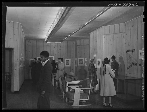 Chicago, Illinois. An art exhibition at the South Side community art center