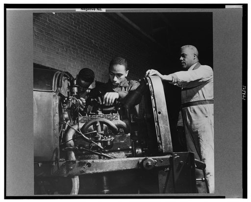 Washington, D.C. Class in car repairs at the Armstrong Technical High School