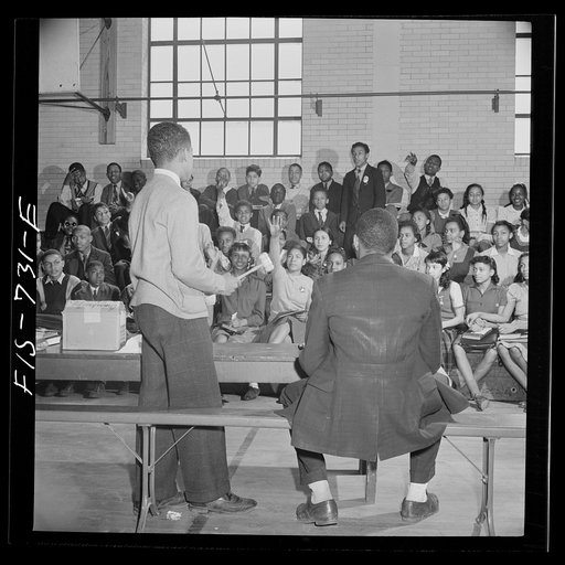 Washington, D.C. Student council meeting at the Banneker Junior High School