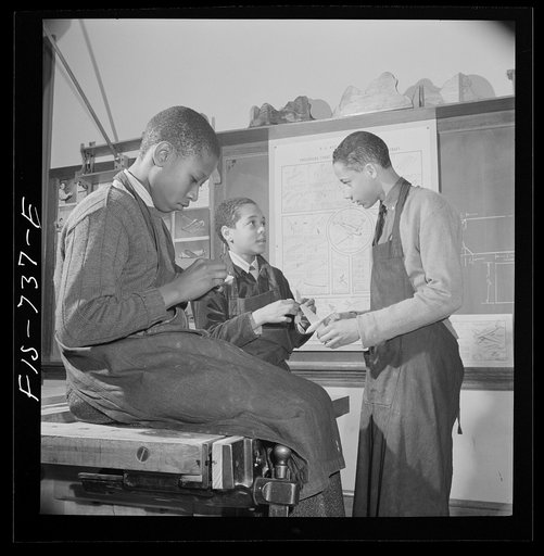 Washington, D.C. Making model airplanes for U.S. Navy at the Armstrong Techincal High School