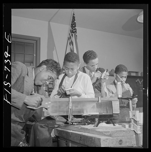 Washington, D.C. Making model airplanes for U.S. Navy at the Armstrong Technical High School