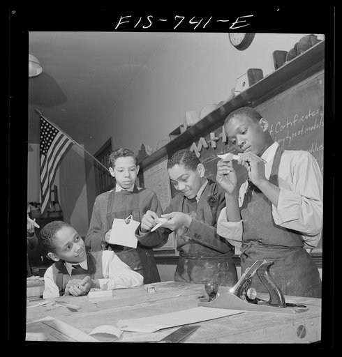 Washington, D.C. Making model airplanes for U.S. Navy at the Armstrong Technical High School