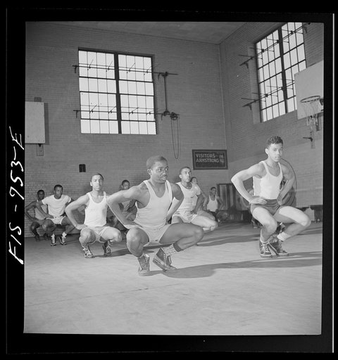 Washington, D.C. Gymnasium class at the Armstrong Technical High School