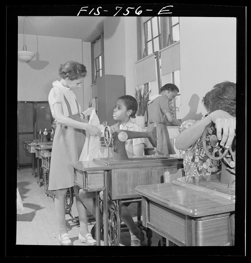 Washington, D.C. Sewing class at the Banneker Junior High School