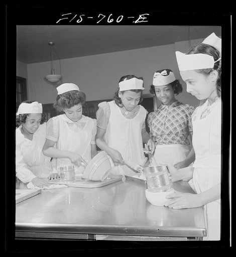 Untitled photo, possibly related to: Washington, D.C. Cooking class at the Banneker Junior High School