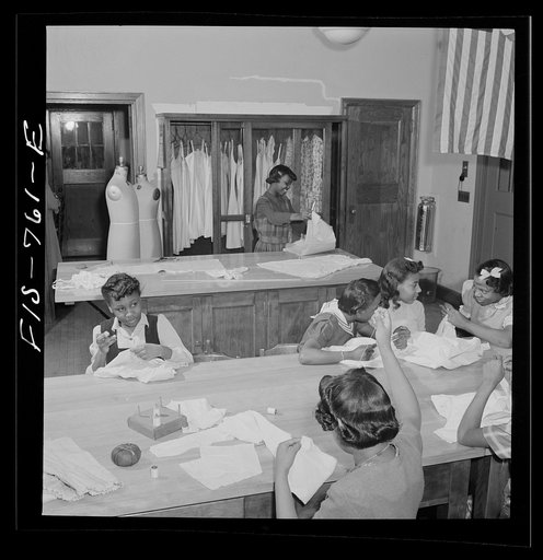 Washington, D.C. Sewing class at the Banneker Junior High School
