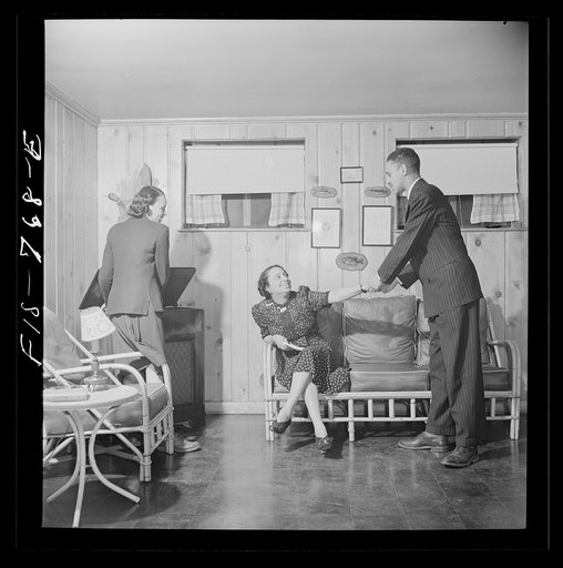 Washington, D.C. Son tries to persuade his mother, a school teacher, to dance in the basement playroom of their home in the outskirts of Washington