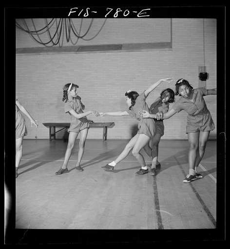 Untitled photo, possibly related to: Washington, D.C. Dancing class at an elementary school