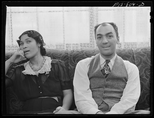 Untitled photo, possibly related to: Chicago, Illinois. Ida B. Wells Housing Project. Mr. and Mrs. Frank L. Merchant, who live in one of the houses. Mr. Merchant works at the Carniege steel plant