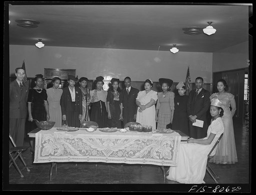 Chicago, Illinois. Ida B. Wells Housing Project. Officers of the Sunday forum
