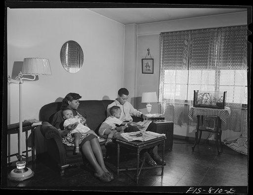 Untitled photo, possibly related to: Chicago, Illinois. Ida B. Wells Housing Project. Family of Mr. Edward Vaughn, living in one of the apartments. Mr. Vaughn is doing work for the War Department