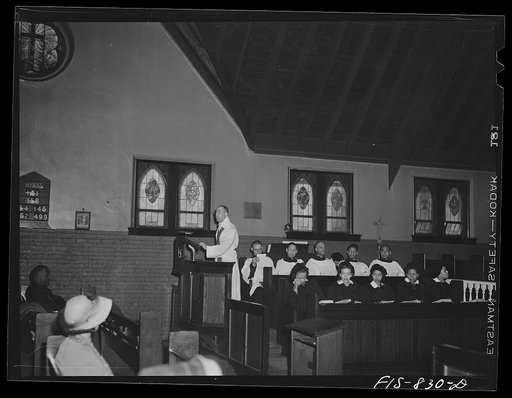 Chicago, Illinois. Sunday morning at Saint Edmunds Episcopal church