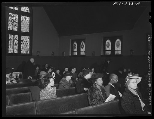 Chicago, Illinois. Sunday morning at Saint Edmunds Episcopal church