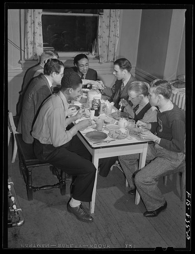 Chicago, Illinois. Ida B. Wells Housing Project. A group of young fellows who are living cooperatively in a large house on the South Side