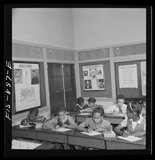 Washington, D.C. Composition class in Negro grammar school