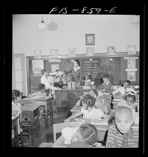 Untitled photo, possibly related to: Washington, D.C. Class in a Negro elementary school