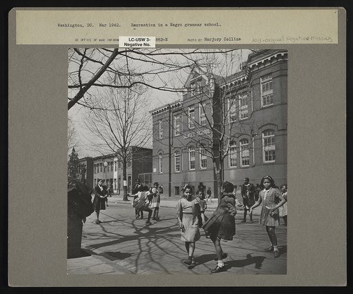 Washington, D.C. Recreation in a Negro grammar school