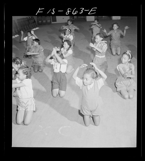 Washington, D.C. Dancing class in a Negro grammar school