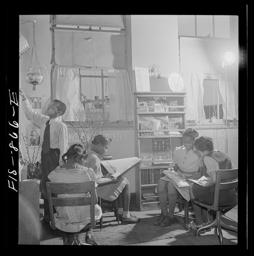 Untitled photo, possibly related to: Washington, D.C. Reading corner in a Negro grammar school classroom