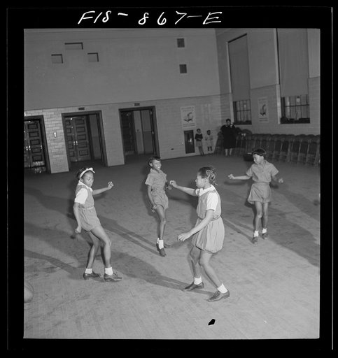 Untitled photo, possibly related to: Washington, D.C. Dancing class at an elementary school