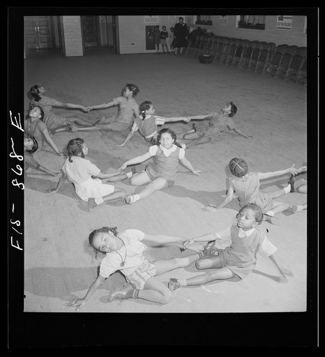 Washington, D.C. Dancing class in a Negro grammar school