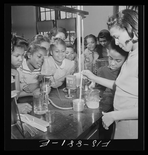 Washington, D.C. Science class in a Negro high school