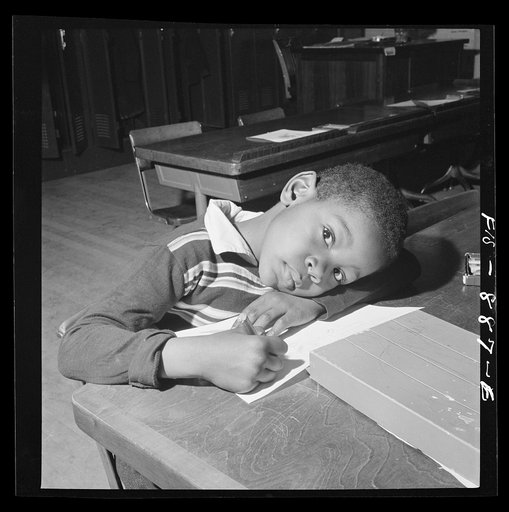Washington, D.C. Pupil in a Negro grammar school
