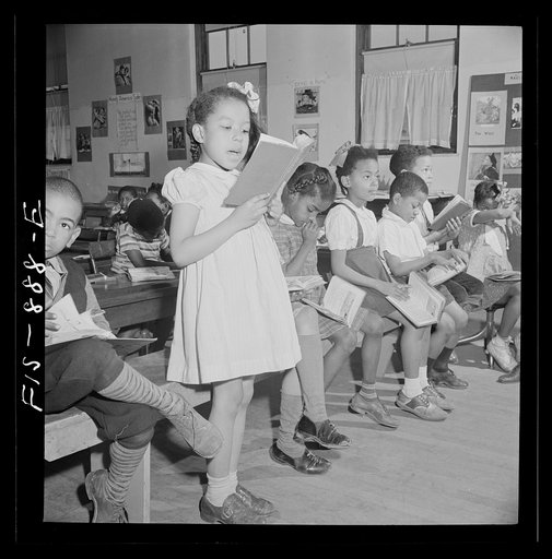 Washington, D.C. Reading lesson in a Negro elementary school
