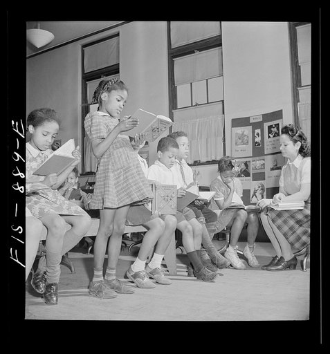 Washington, D.C. Reading lesson in a Negro elementary school
