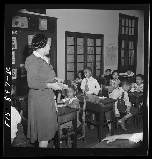 Untitled photo, possibly related to: Washington, D.C. Class in a Negro elementary school