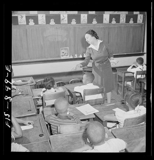 Untitled photo, possibly related to: Washington, D.C. Class in a Negro elementary school
