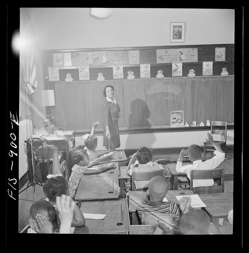 Untitled photo, possibly related to: Washington, D.C. Class in a Negro elementary school