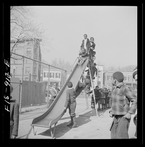 Untitled photo, possibly related to: Washington, D.C. Recreation at a Negro grammar school