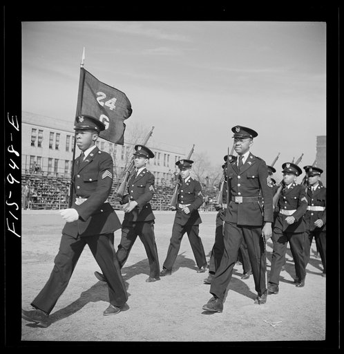 Washington, D.C. Military unit in Armstrong Technical High School which is trained by the regular Army, a tradition in all Washington schools