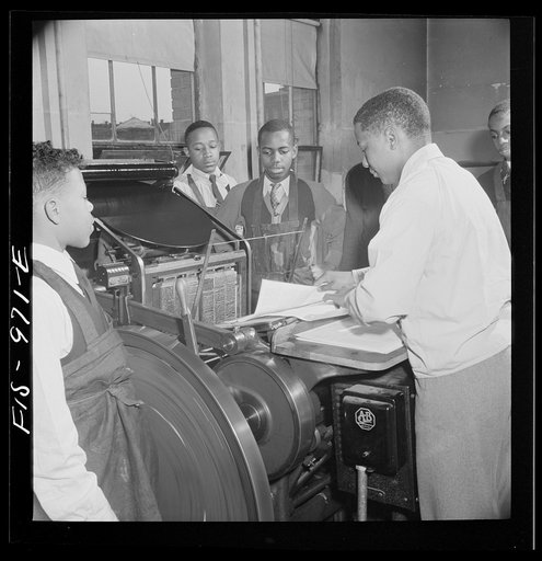 Washington, D.C. Printing the school paper at the Armstrong Technical High School