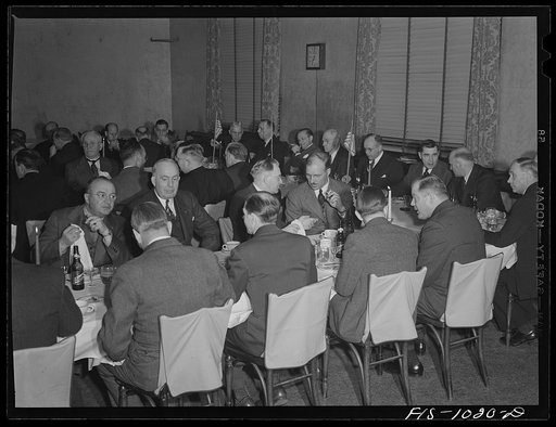 Minneapolis, Minnesota. At a meeting of the Swedish Club, a businessmen's social organization. The club has been in existence for many years and in addition to having lectures and programs, it participates in various public campaigns. The meeting was held at the Saint Anthony Club and the speaker wa