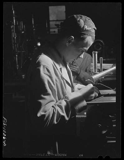 Minneapolis, Minnesota. Glenn E. Westerheim, whose mother was born in Hodonga, Norway and father in Oslo, Norway. They have been in this country about thirty years. He is now working in a small machine shop turning out tools and dies for the war plants in the Minneapolis area