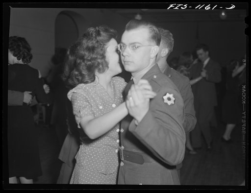 Swedish-American soldiers dancing at a servicemen's center in Minnesota