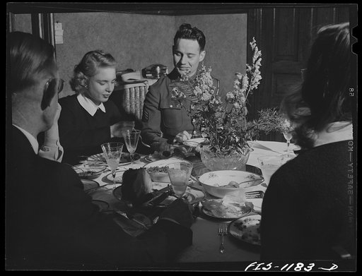 A Swedish-American family in a small Minnesota town entertaining a soldier at Sunday dinner