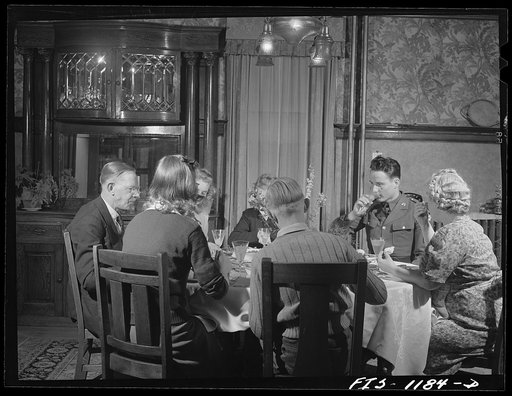 A Swedish-American family in a small Minnesota town entertaining a soldier at Sunday dinner