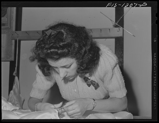 An employee of the Pacific Parachute Company. San Diego, California