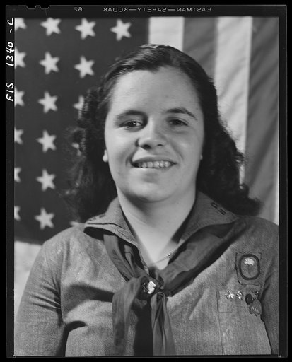 Untitled photo, possibly related to: New Bedford, Massachusetts. Portuguese Girl Scout
