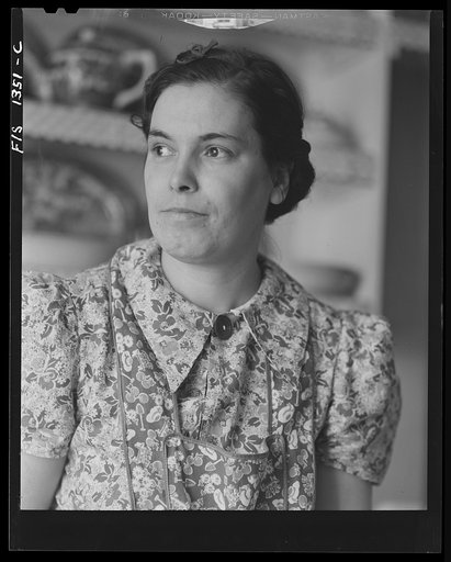 Untitled photo, possibly related to: New Bedford, Massachusetts. Wife of a house painter. Both are second generation Portuguese