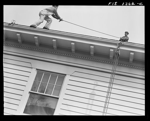 Untitled photo, possibly related to: New Bedford, Massachusetts. Portuguese house painter