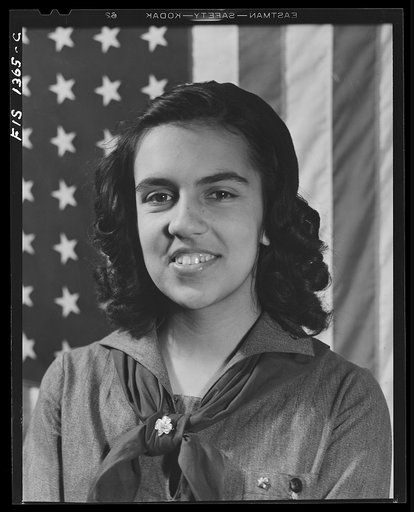 Untitled photo, possibly related to: New Bedford, Massachusetts. Portuguese Girl Scout