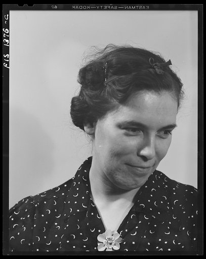 Untitled photo, possibly related to: New Bedford, Massachusetts. Wife of a house painter. Both are second generation Portuguese