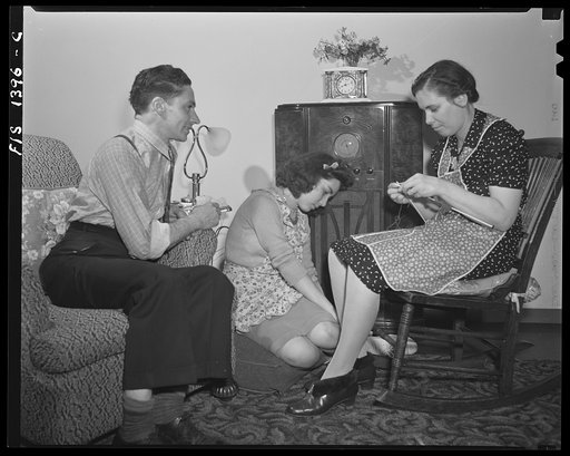 Untitled photo, possibly related to: New Bedford, Massachusetts. Amateur movies is the hobby of this Portuguese workman