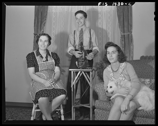 New Bedford, Massachusetts. Amateur movies is the hobby of this Portuguese workman