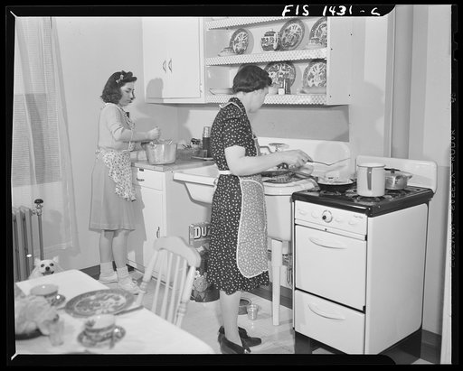 New Bedford, Massachusetts. Family of Portuguese house painter who live in low income government housing project